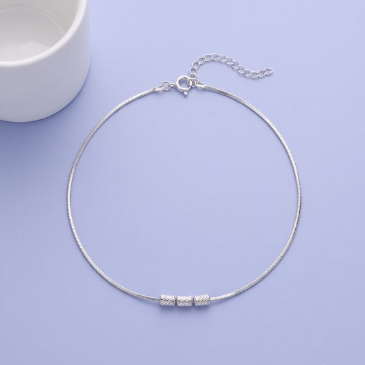 Trio Bead Snake Anklet