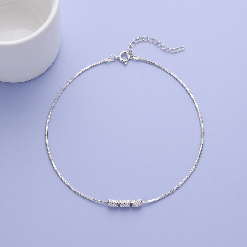 Trio Bead Snake Anklet