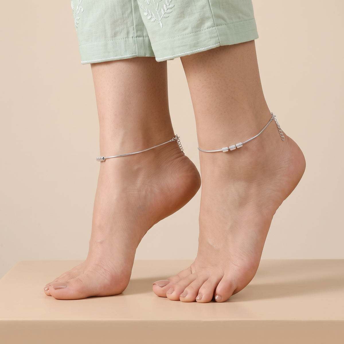 Trio Bead Snake Anklet
