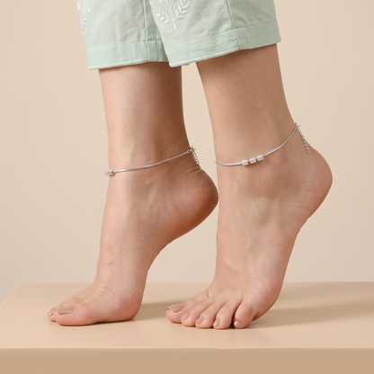 Trio Bead Snake Anklet