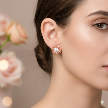 Twilight Bloom Pearl Studs