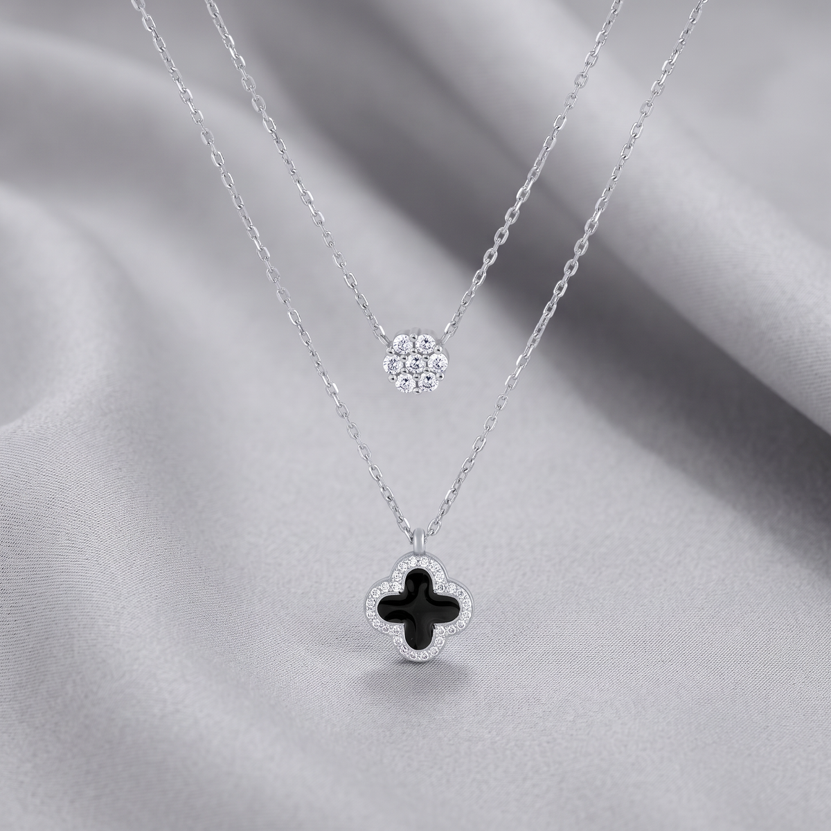 Twilight Duo 92.5 Silver Necklace
