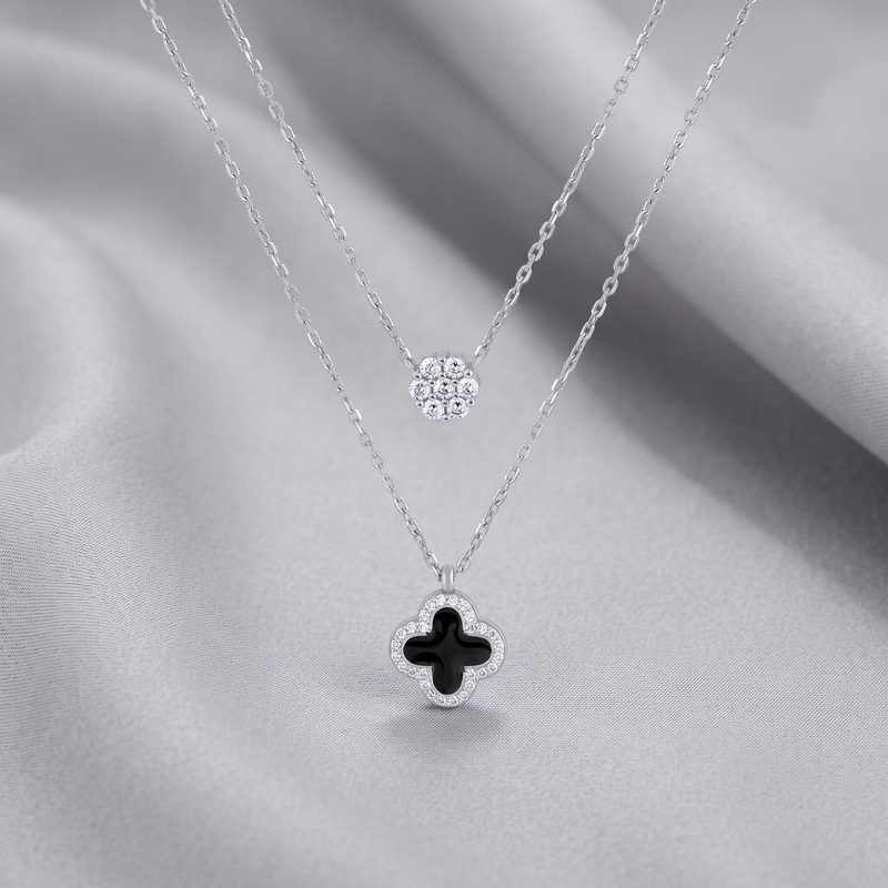Twilight Duo 92.5 Silver Necklace