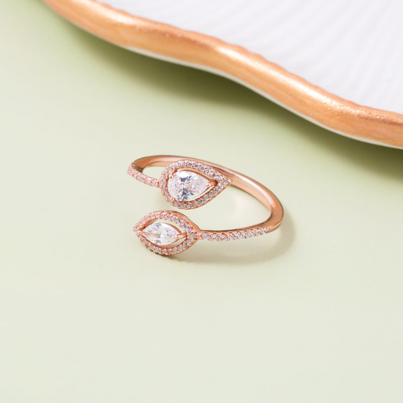 Twin Dew Rose Gold Ring