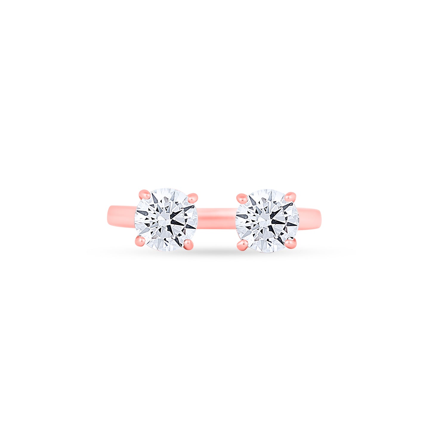 Twin Radiance Rose Gold Ring