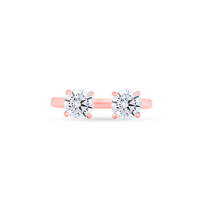Twin Radiance Rose Gold Ring