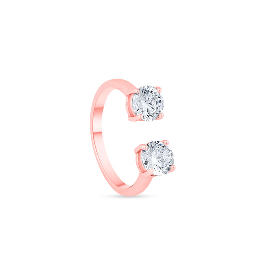 Twin Radiance Rose Gold Ring