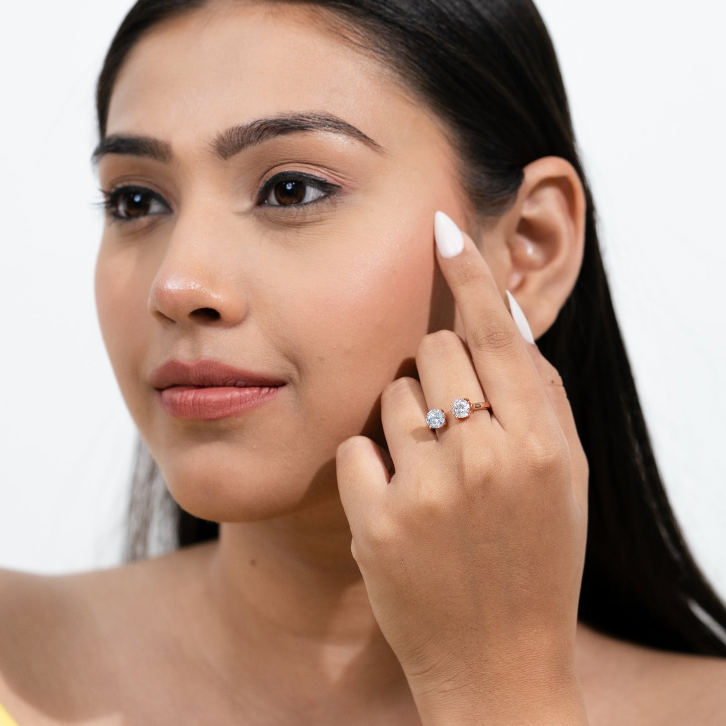 Twin Radiance Rose Gold Ring