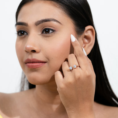 Twin Radiance Rose Gold Ring