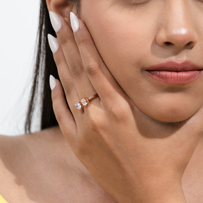 Twin Radiance Rose Gold Ring