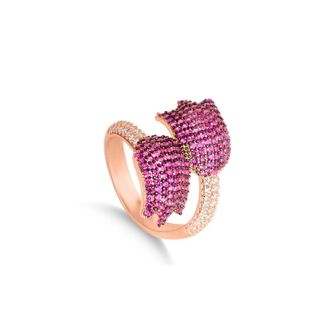 Amethyst Cross Harmony Ring