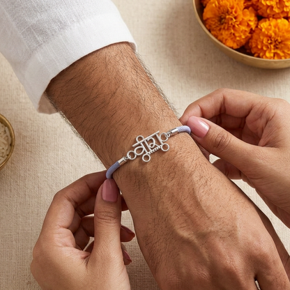 Veera Charm Sterling Silver Rakhi