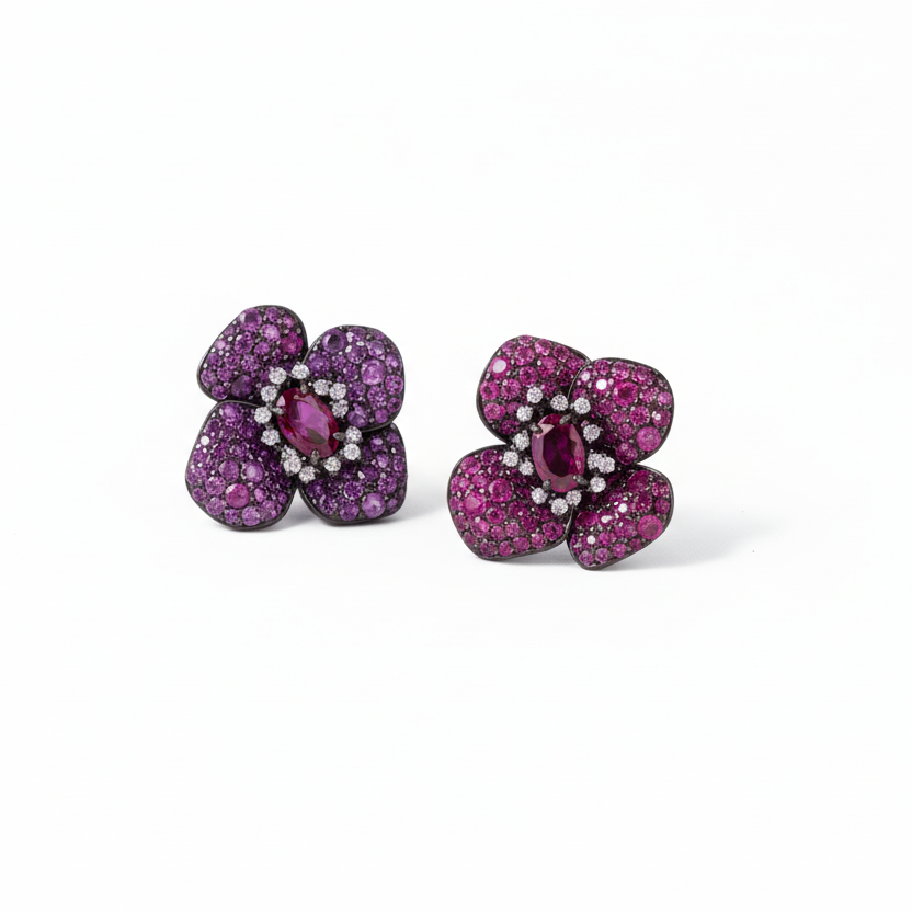 Velvet Orchid Studs