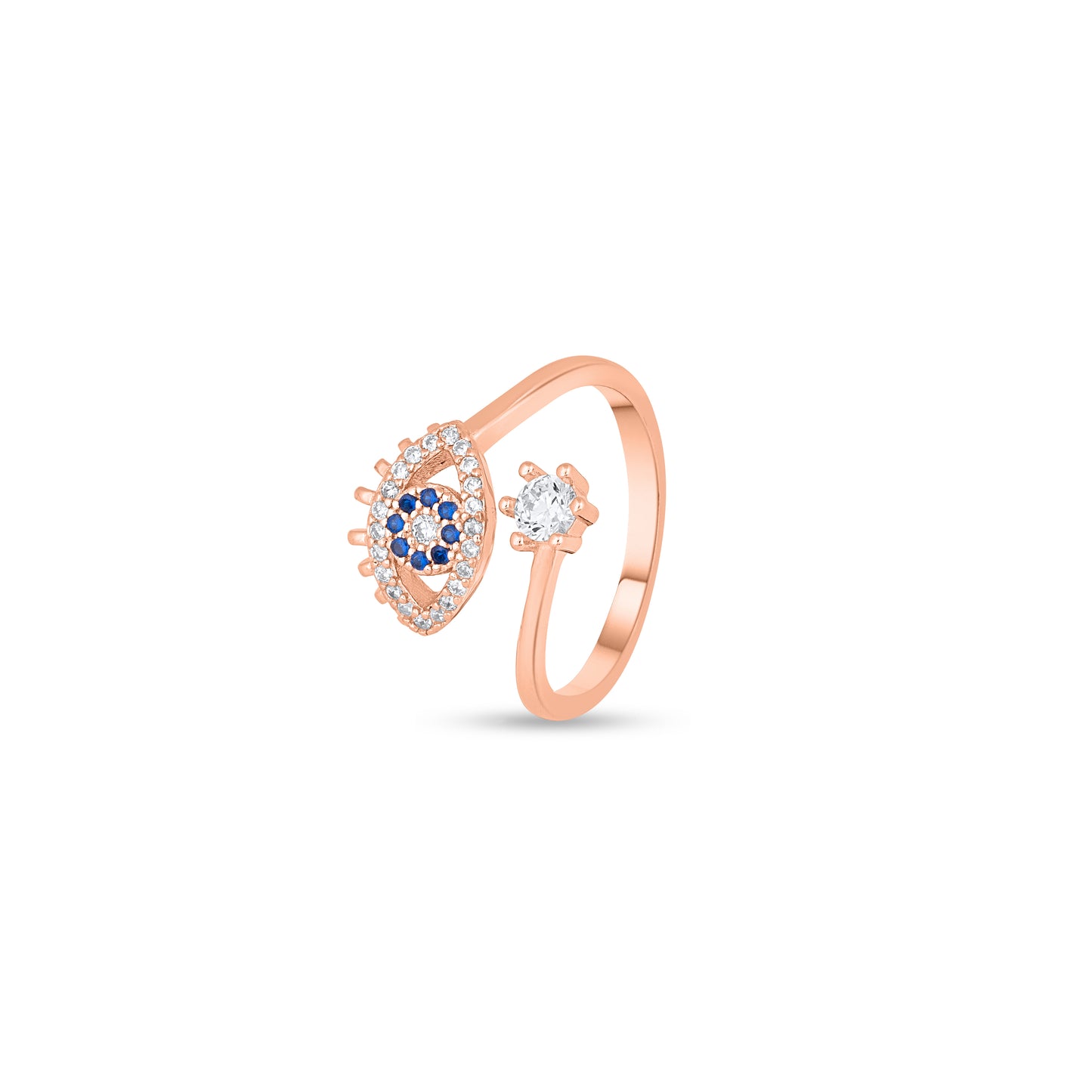 Vigilant Aura Rose Gold Plated Silver Ring