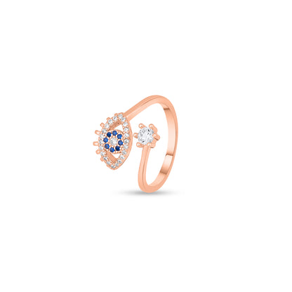 Vigilant Aura Rose Gold Plated Silver Ring