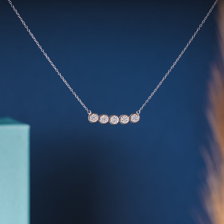 Crystal Arisa Silver Necklace