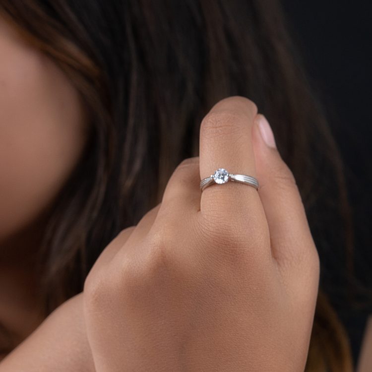 Luminous Minimalist Silver Ring