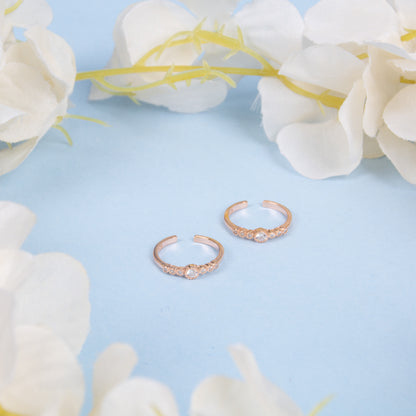 Chardonnay Silver Toe Rings