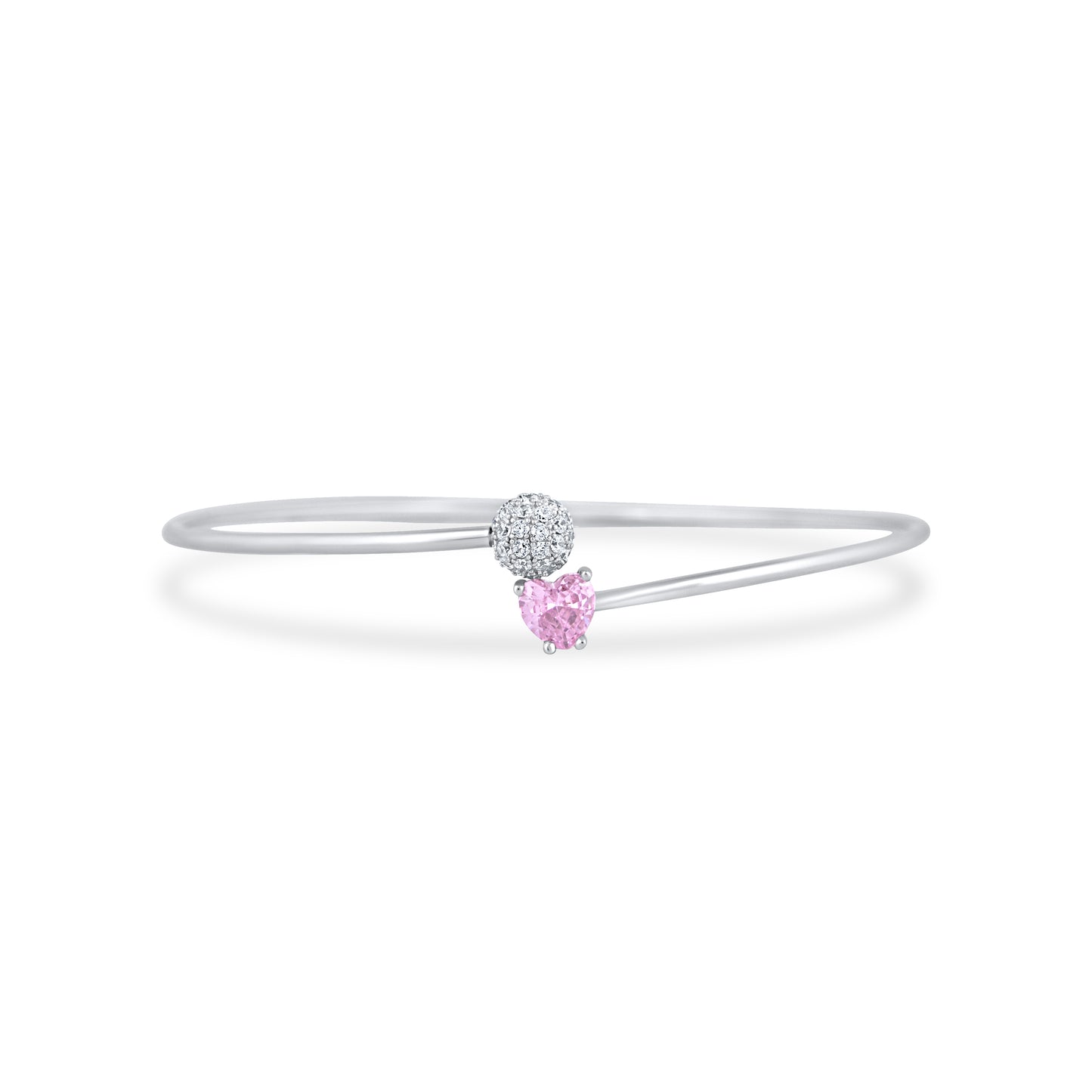 Pink Heart Orbit Bracelet