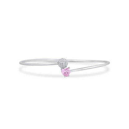 Pink Heart Orbit Bracelet