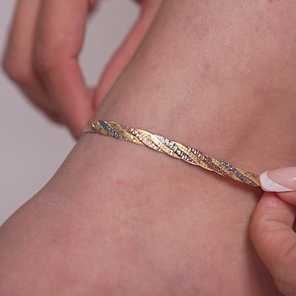 Tricolor Twist Anklet