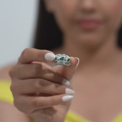 Emerald Weave Ring