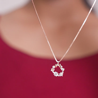 Charm Bloom Rose Gold Plated Pendant Necklace