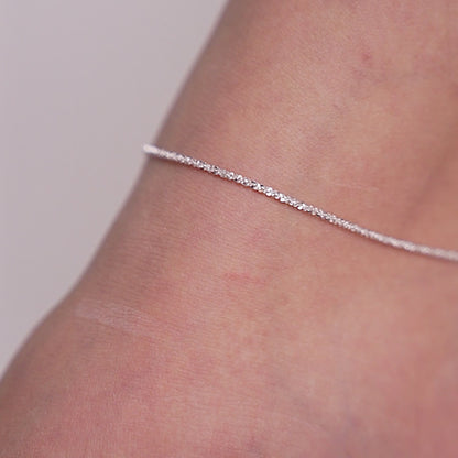 Silver Spark Anklet