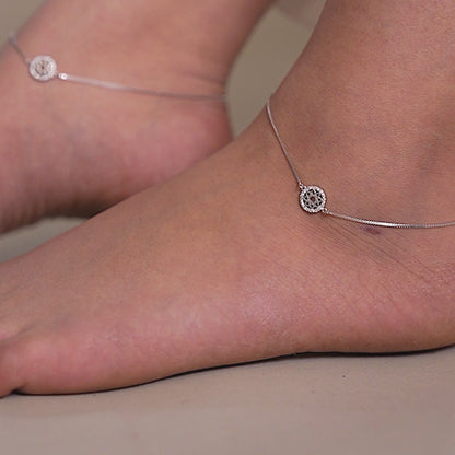 Celestial Silver Orbit Anklet