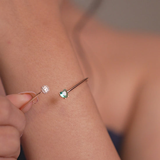 Aqua Whisper Silver Bracelet