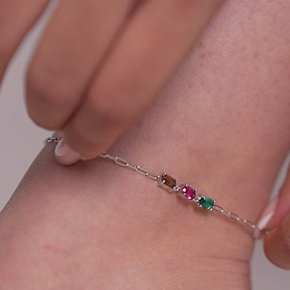 Colorstone Link Anklet