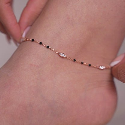 Eternal Gleam Mangalsutra Anklet