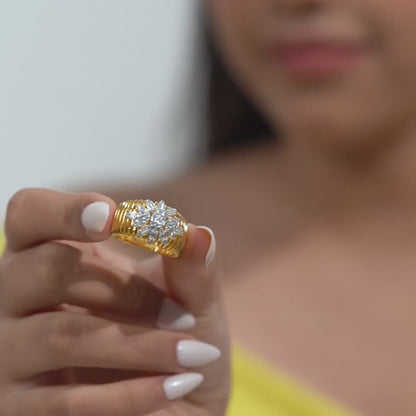 Golden Bloomburst Ring