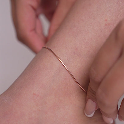 Rose Gold  Basic Anklet