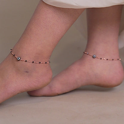 Rose Eye Charm Anklet