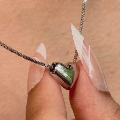 Silver Heart Glow Pendant
