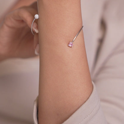 Pink Heart Orbit Bracelet