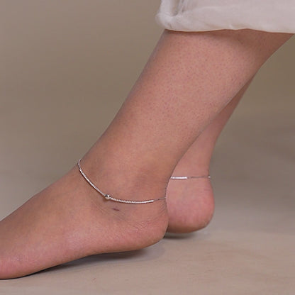 Silver Orbit Anklet