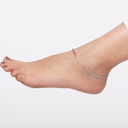 Silver Flow Anklet