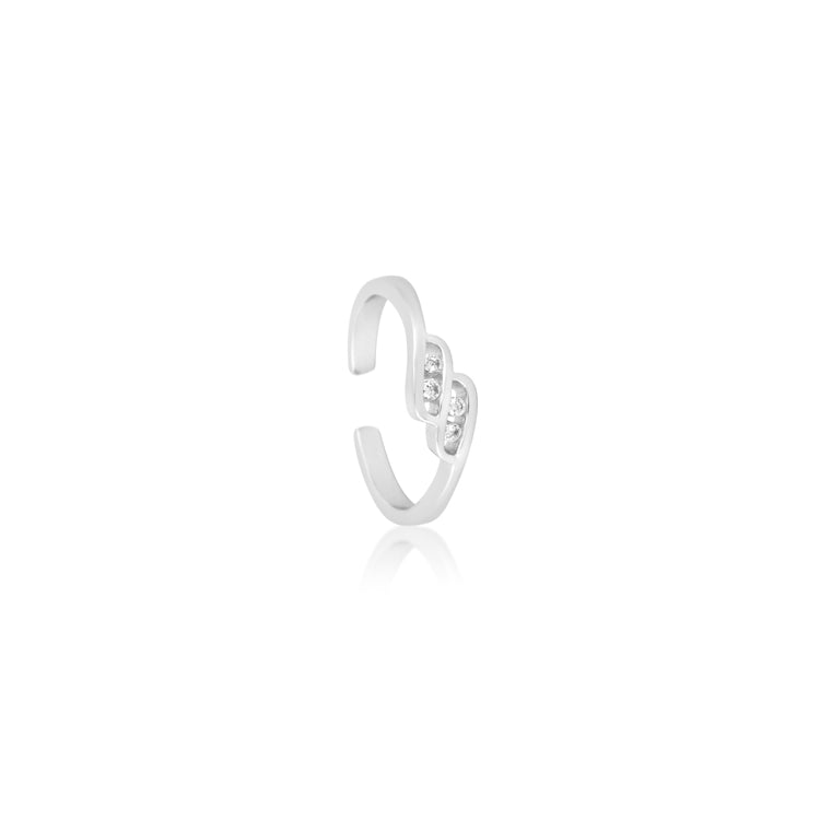 Serenity Swirl Sterling Silver Toe Ring