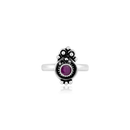 Regal Amethyst Sterling Silver Toe Rings